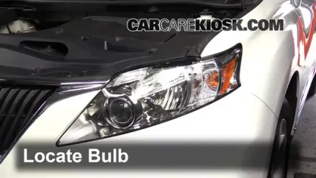 2010 Lexus RX350 3.5L V6 Éclairage Feux de route (remplacer l'ampoule)
